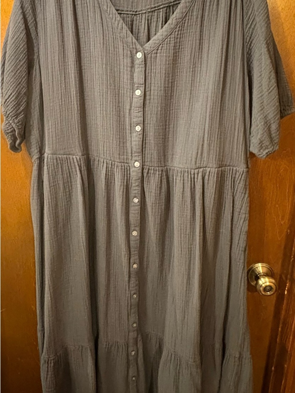 Sonoma Cotton Gauze Maxi Dress - Charcoal